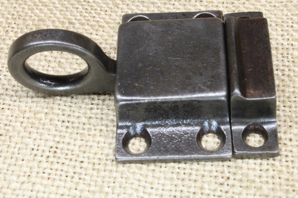 Old Cabinet Cupboard Latch Sash Catch Ring Pull 1 3/4” Cast Iron Vintage
