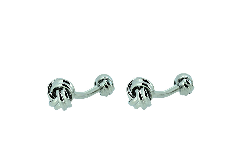 Double Knotted Cufflink Gold or Silver plated