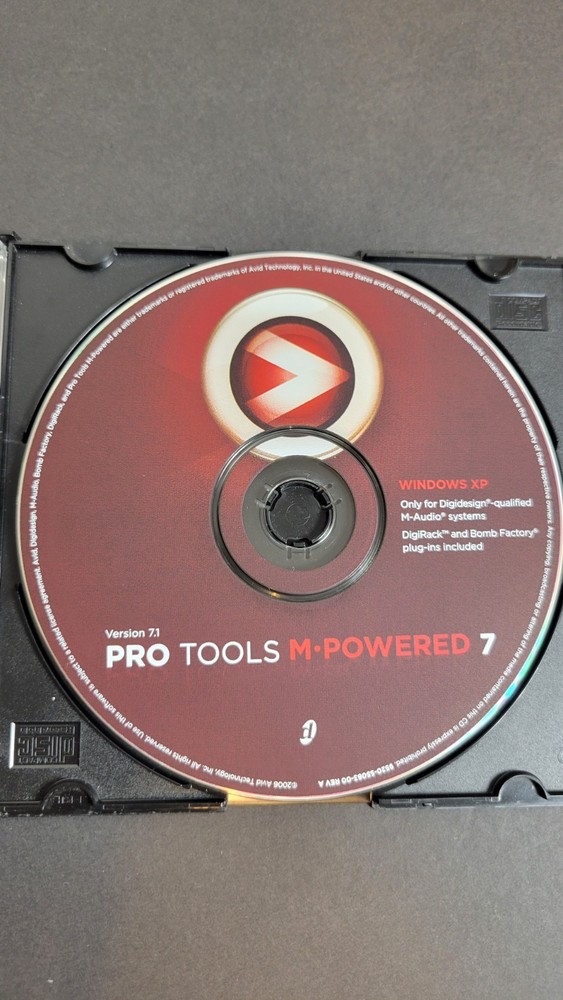 Pro Tools M-Powered 7.1 Install Disc Windows XP Digidesign M-Audio Software...