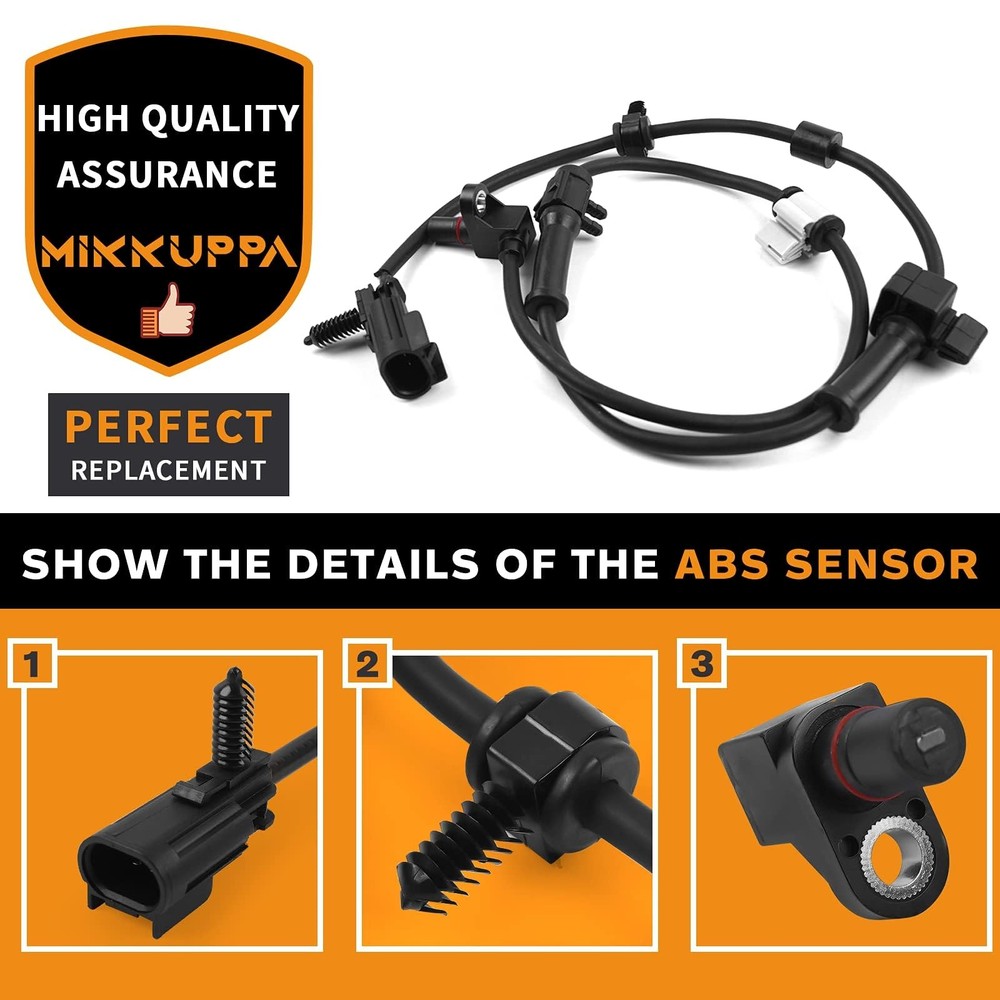 ABS Sensor, Front ABS Wheel Speed Sensor Replacement for 2002-2009 Chevy Trai...