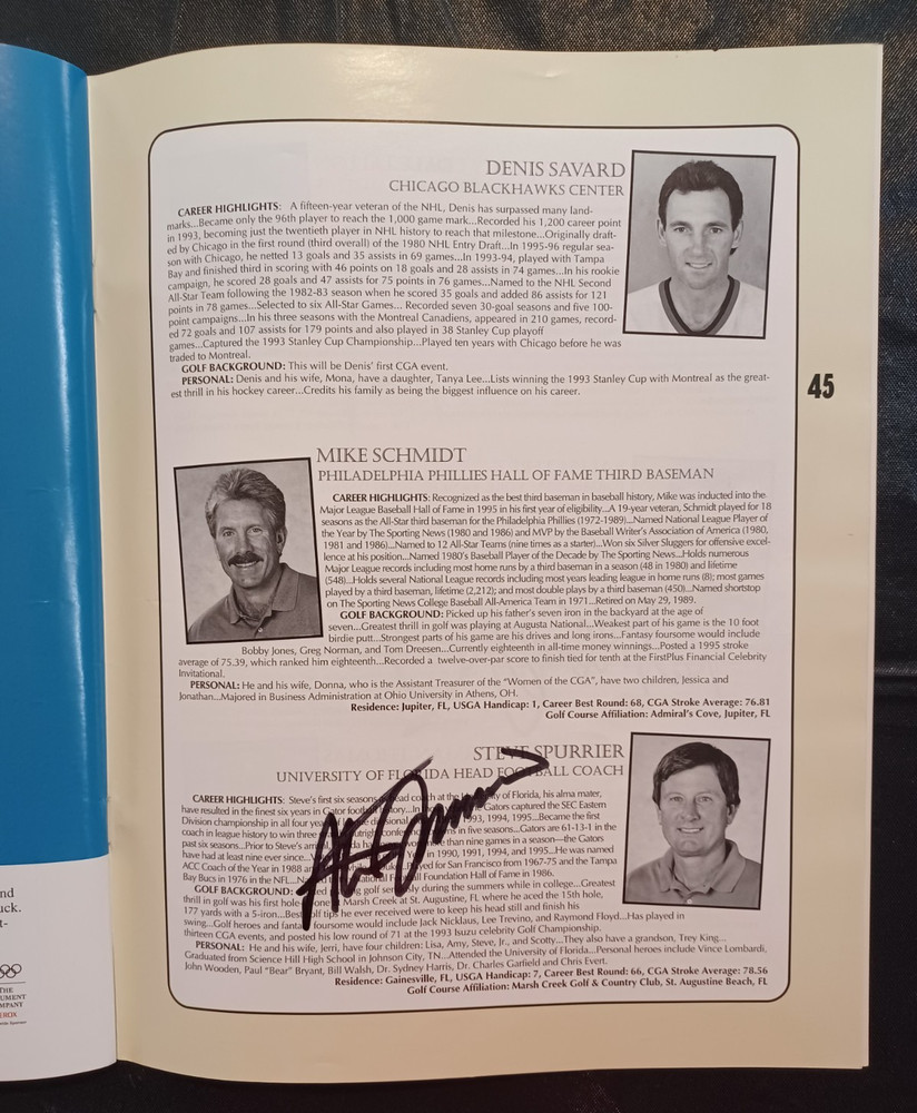 CGA Classic Chicago - SIGNED GOLF PROGRAM - HUGE AUTOGRAPH COLLECTION 1996