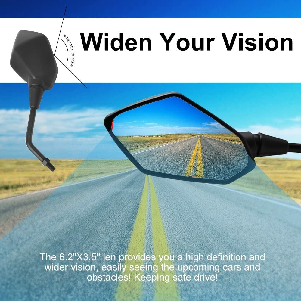 For CF MOTO CFORCE 600 500 800 1000 ATV Rearview Mirrors + 7/8" Handlebar Clamps