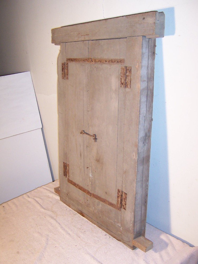 Ancient Antique Window with Wood Shutters Iron Bars Middle Eastern Architectural