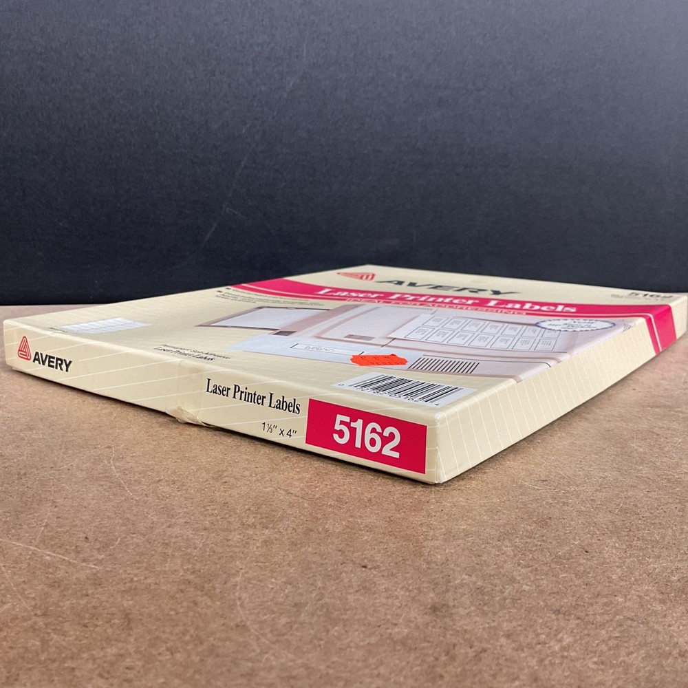 Avery Laser Printer Labels 1 1/3” X 4” Permanent Self-Adhesive - Open Box