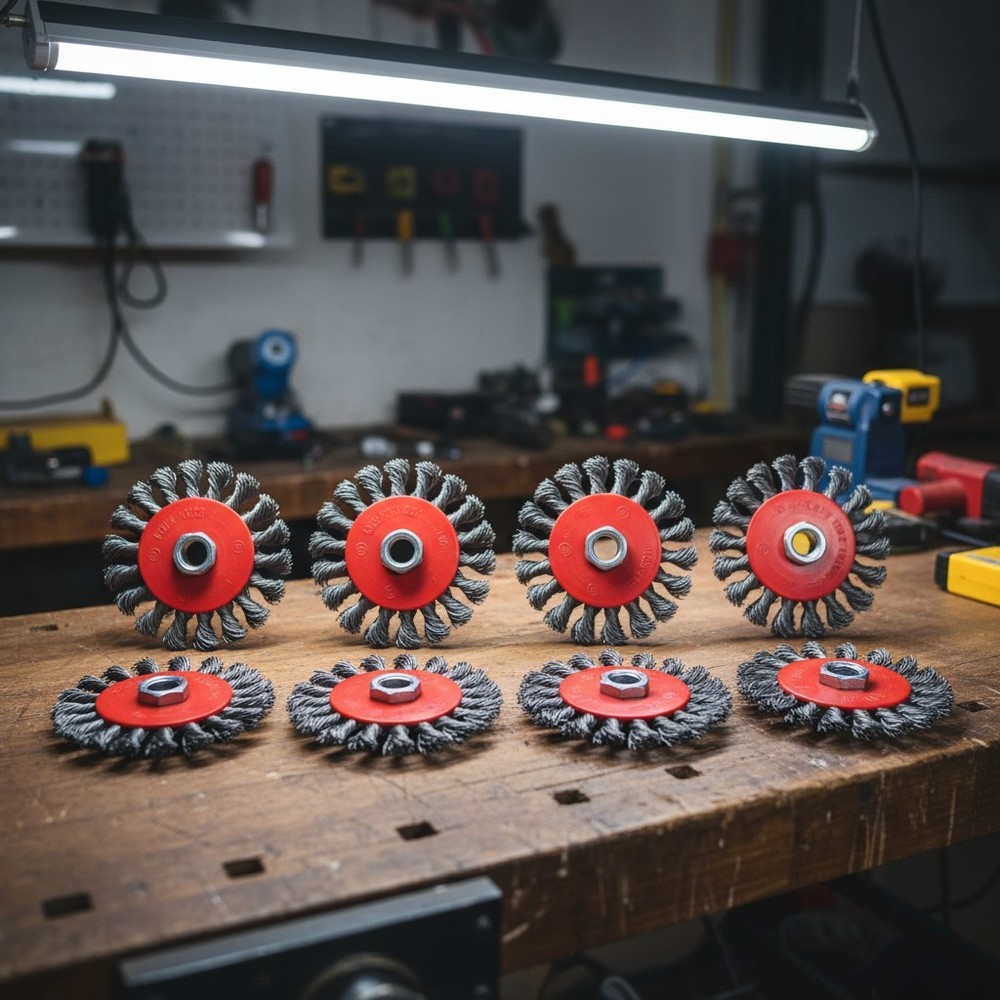 Versatile 4-Inch Wire Wheels for 4-1/2" Angle Grinders - Rust & Metal Cleaning