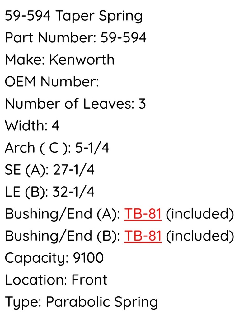 peterbilt leaf spring