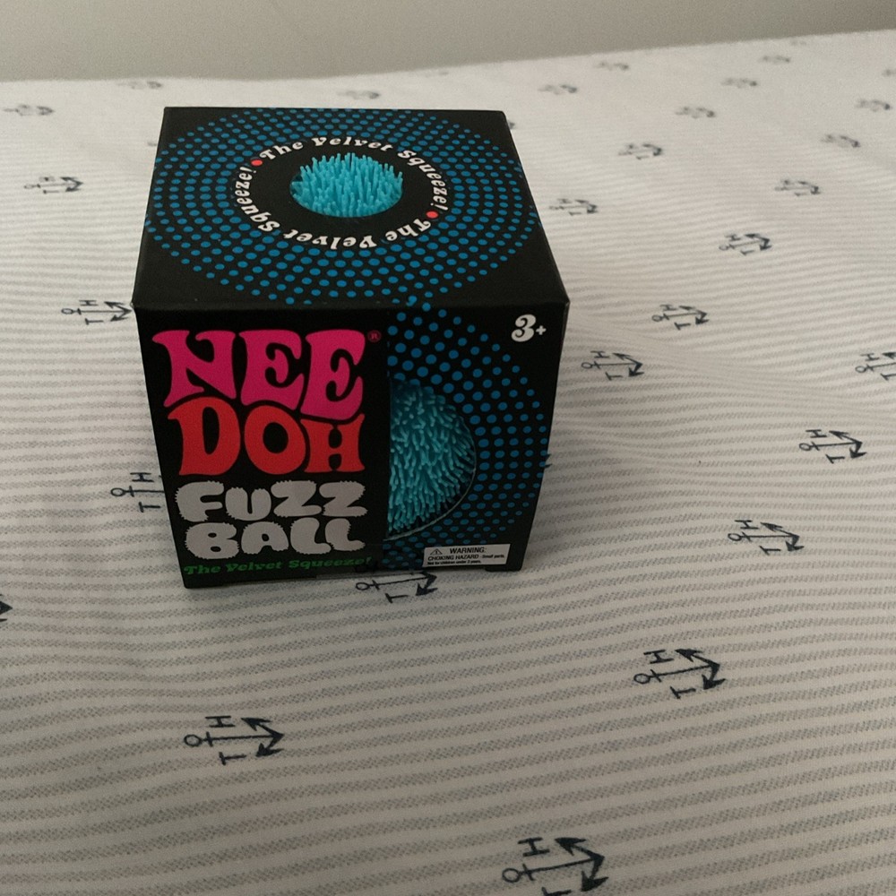Authentic Schylling NeeDoh Fuzzball  Blue
