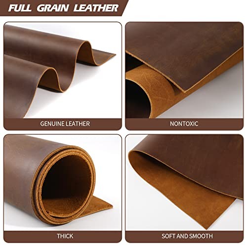 12''X24'' Genuine Leather Sheets for Crafts Full Grain Leather Tooling