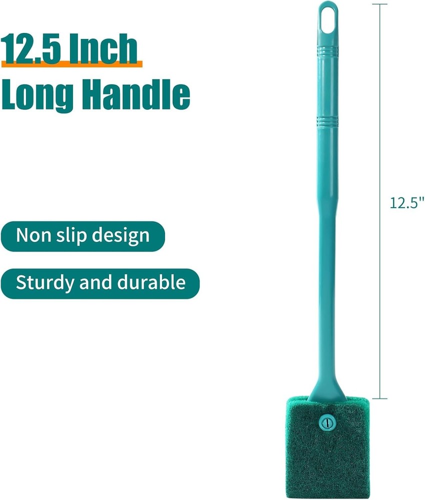 Fish Tank Cleaning Tools, Aquarium Double Sided Sponge Brush, Algae Scraper C...