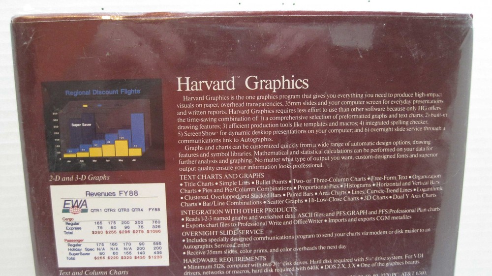 VTG Harvard Graphics Version 2.13, 5 1/4 Disk SPC Software Publishing NEW Sealed