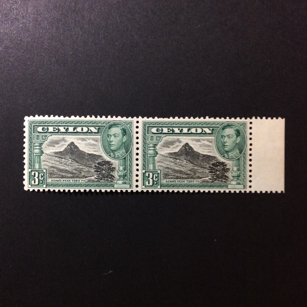 BroadviewStamps BR Ceylon #279 margin pair.  MNH VF