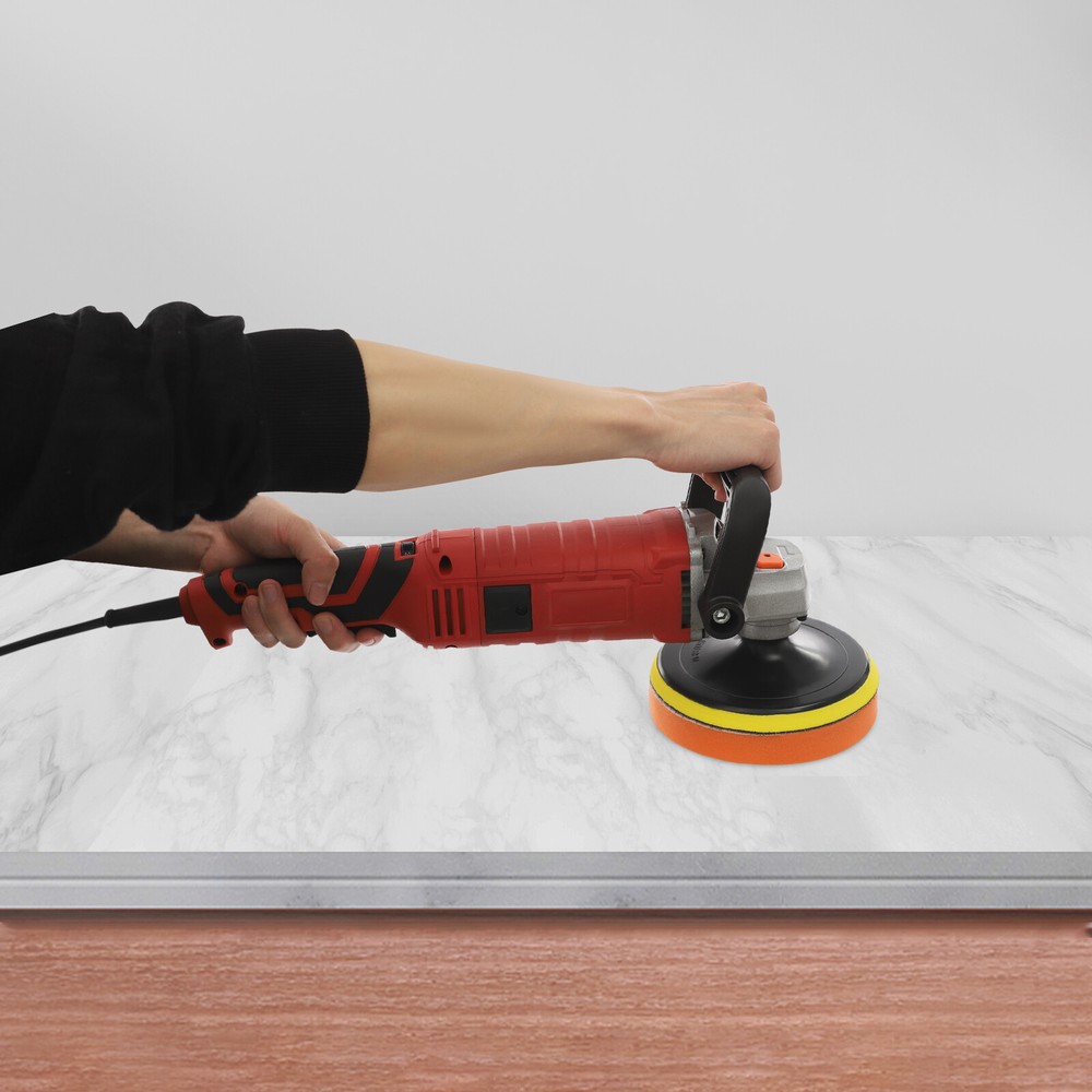 Car Polishing Machine, Car Polishing Machine Set with 7 Variable Speeds, Red
