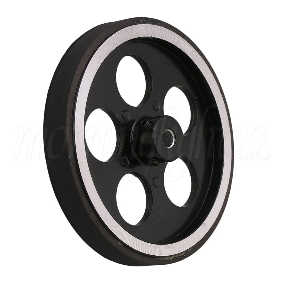 Silver+Black Encoder Wheel 300*6mm Rubber+Aluminium