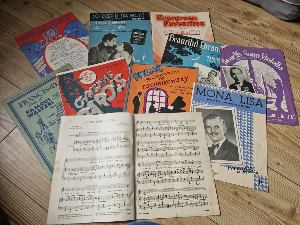 Bundle Of Vintage Sheet Music