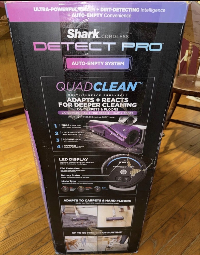 Shark IW3120 Detect Pro Auto-Empty Cordless Vacuum -White