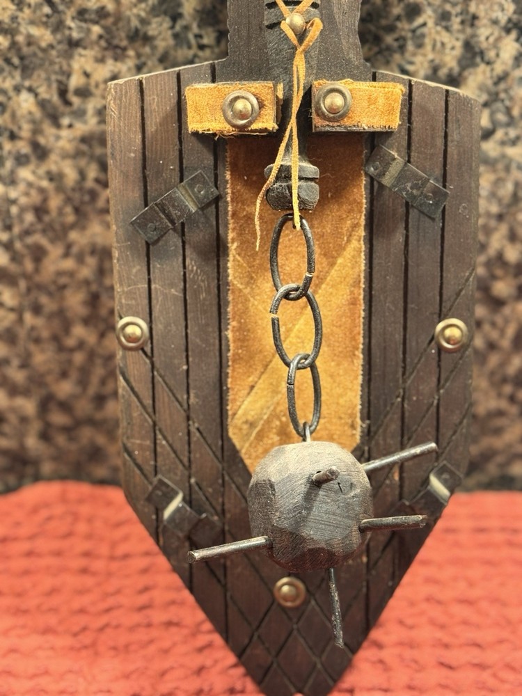 Dungeon Master Medieval Gothic Spiked Mace Wall Plaque Flail Weapons