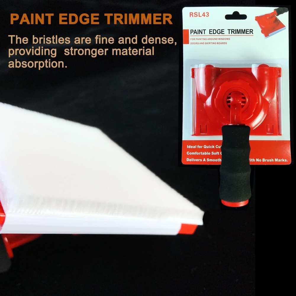 Pro-Grade Paint Edger with Rotatable Handle & Replacement Pads for Precision