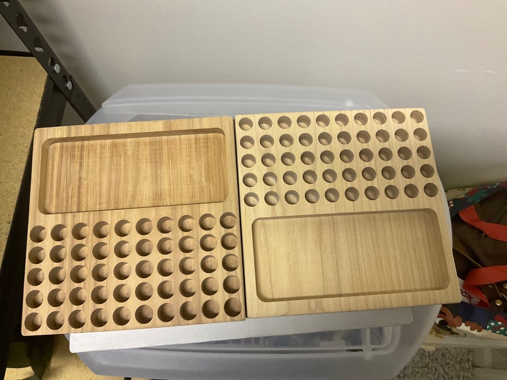 Wooden reloading trays