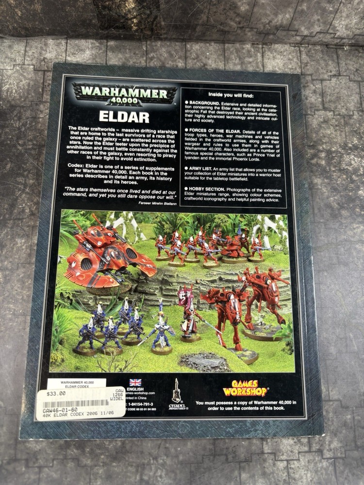 Warhammer 40k Eldar Codex Army Book (2006) (#2825)