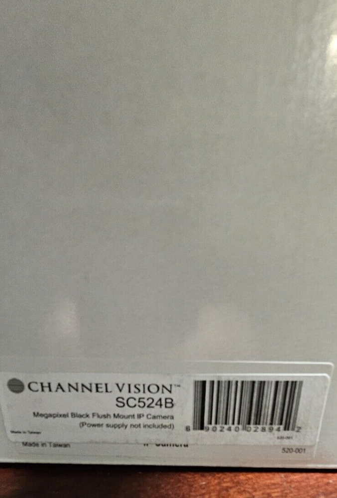 Channel Vision SC524B Megapixel Black Flush Mount IP Camera