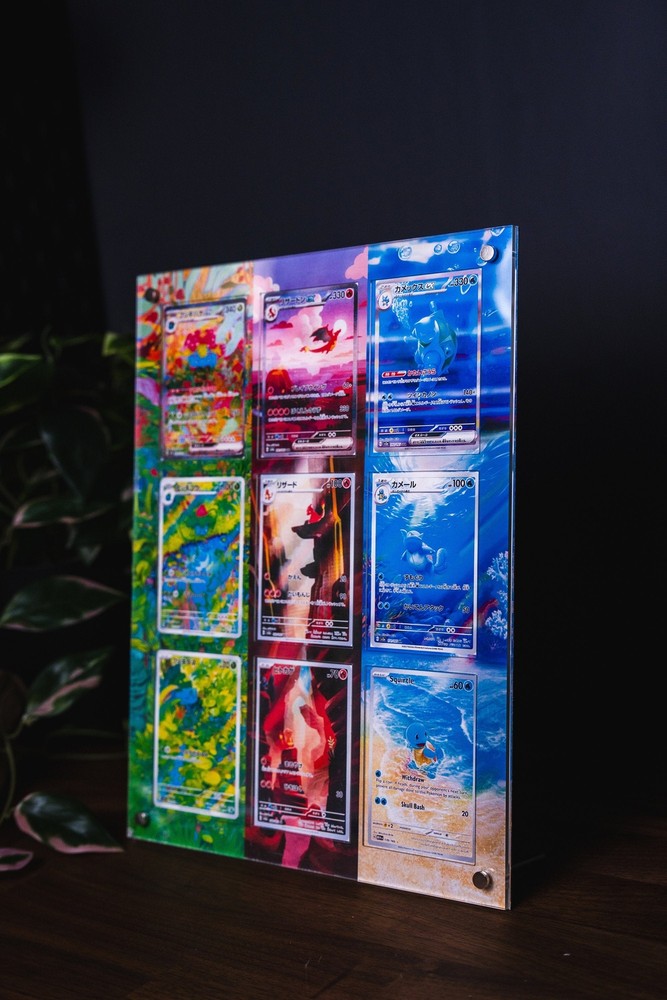Pokemon 151 Set Charizard Blastoise Venusaur | Card Display Case Extended Art fo