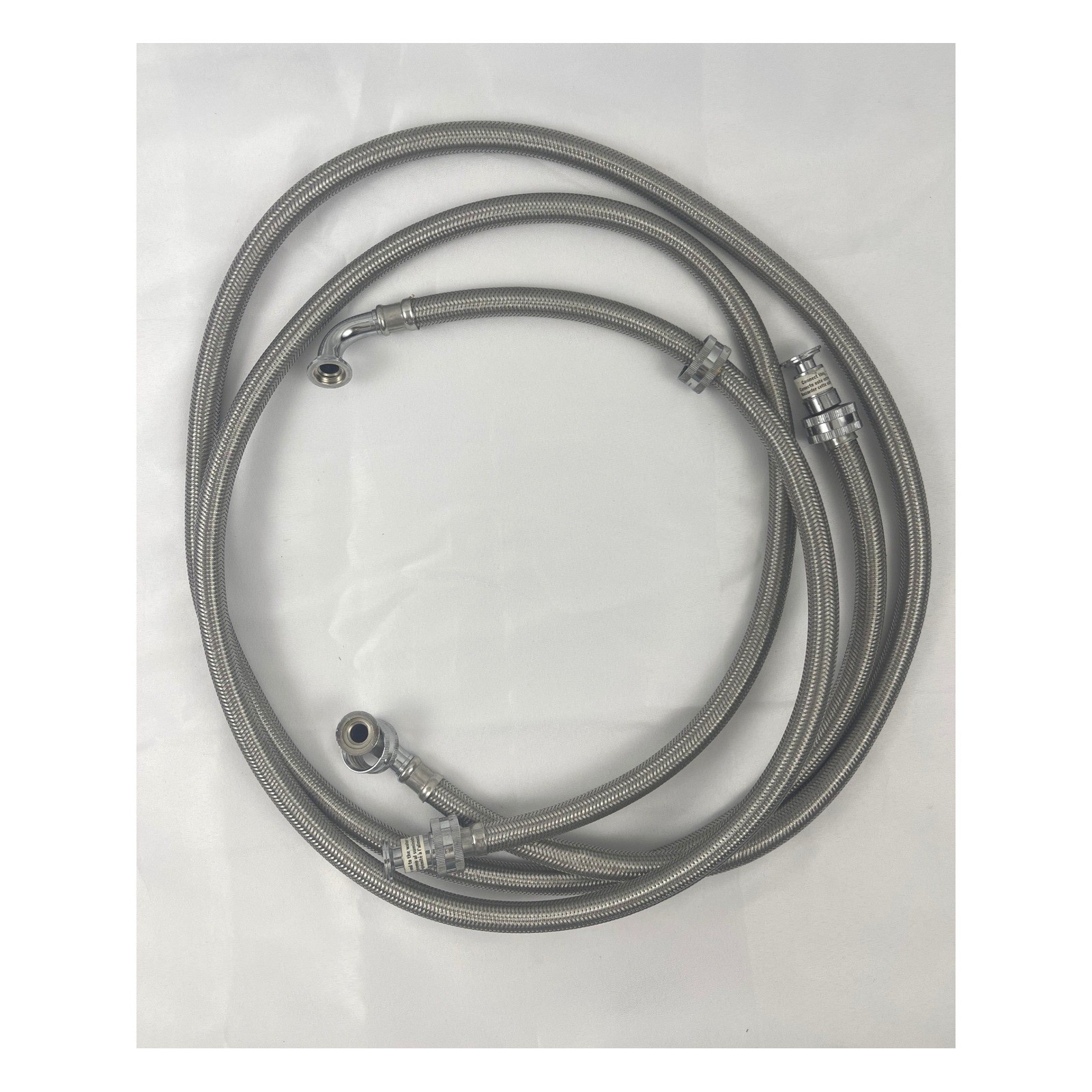 Braided Stainless Steel Steam Dryer Water Supply Hose Silver Universal 6ft