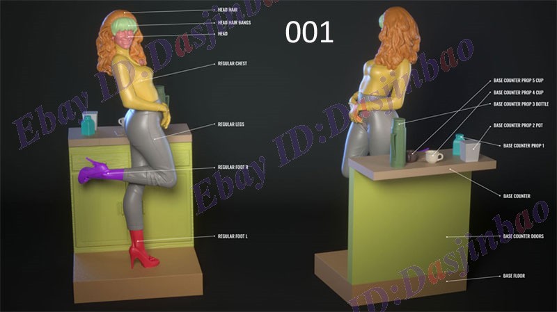Peggy Bundy 1/8 1/6 1/4 1/3 3D Print Model Kit Unpainted Unassembled 3 Ver NSFW