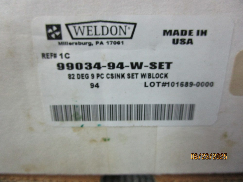 Weldon 99034-94-W 9PC Counter Sink Set