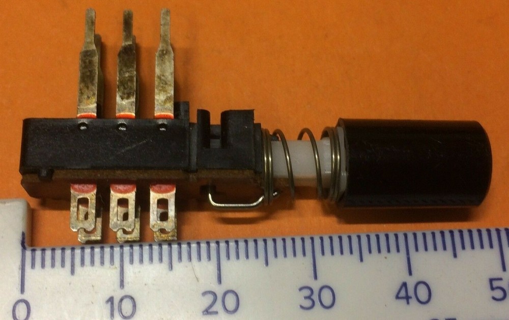 DPDT Push Button Latching PCB signal Switch (dual terminals) TOKO Schadow