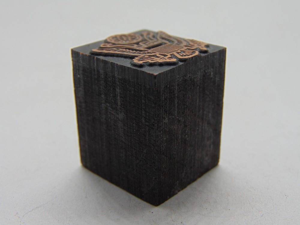 Printing Letterpress Printers Block Eagle with Circle