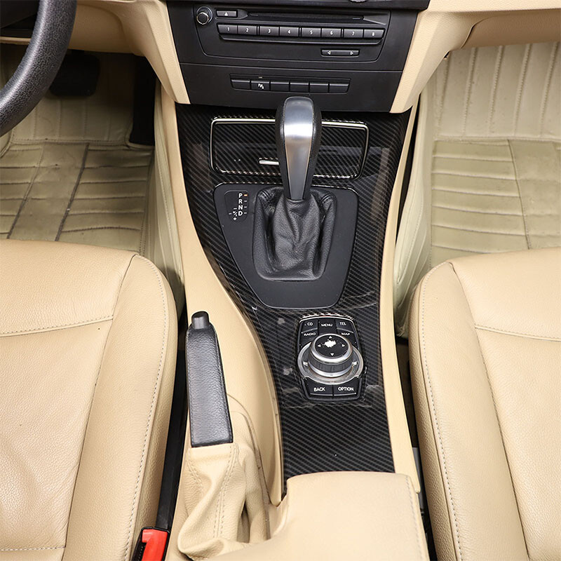 Carbon Fiber Look Center Console Control Panel Cover For BMW E90 E92 E93 08-2012