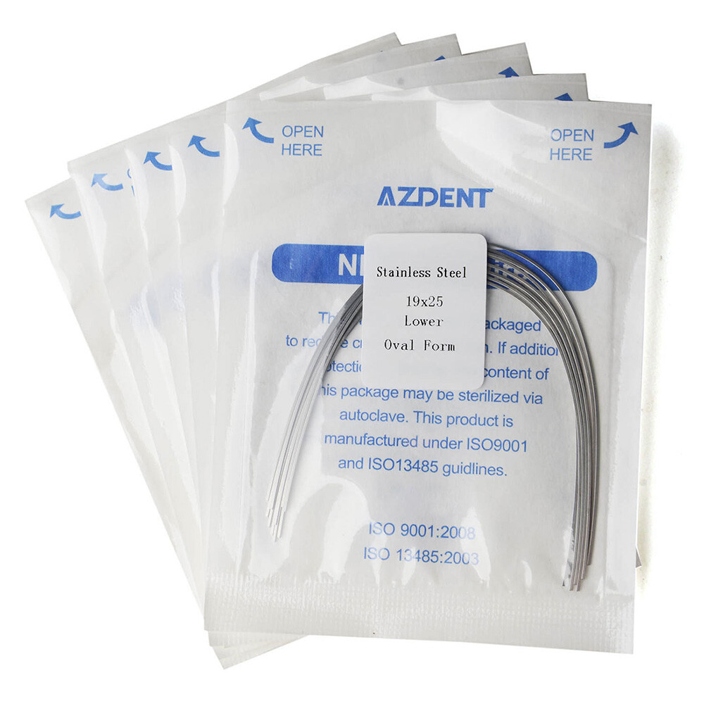 AZDENT Dental Orthodontic Stainless Steel Rectangular Arch Wires Ovoid Form