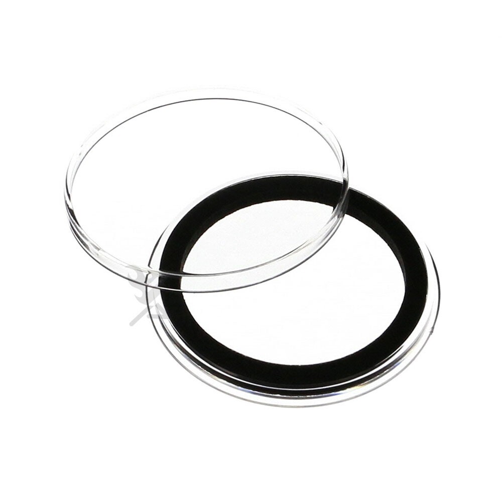 OnFireGuy 5pcs 39mm Black Ring 1oz Silver Round Coin Capsule Holders
