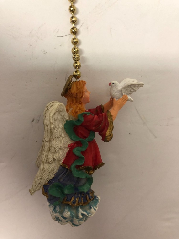 Angel with Dove Figure Fan Pull