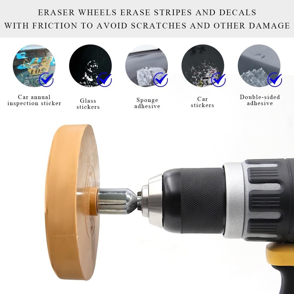 Decal and Adhesive Remover Rubber Wheel Tool