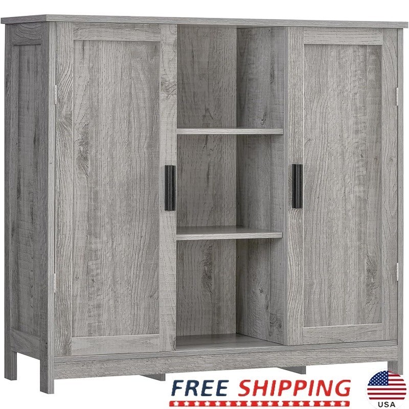 Multi-functional Storage Cabinet Buffet Sideboard W/ Open Shelves Dining Room US