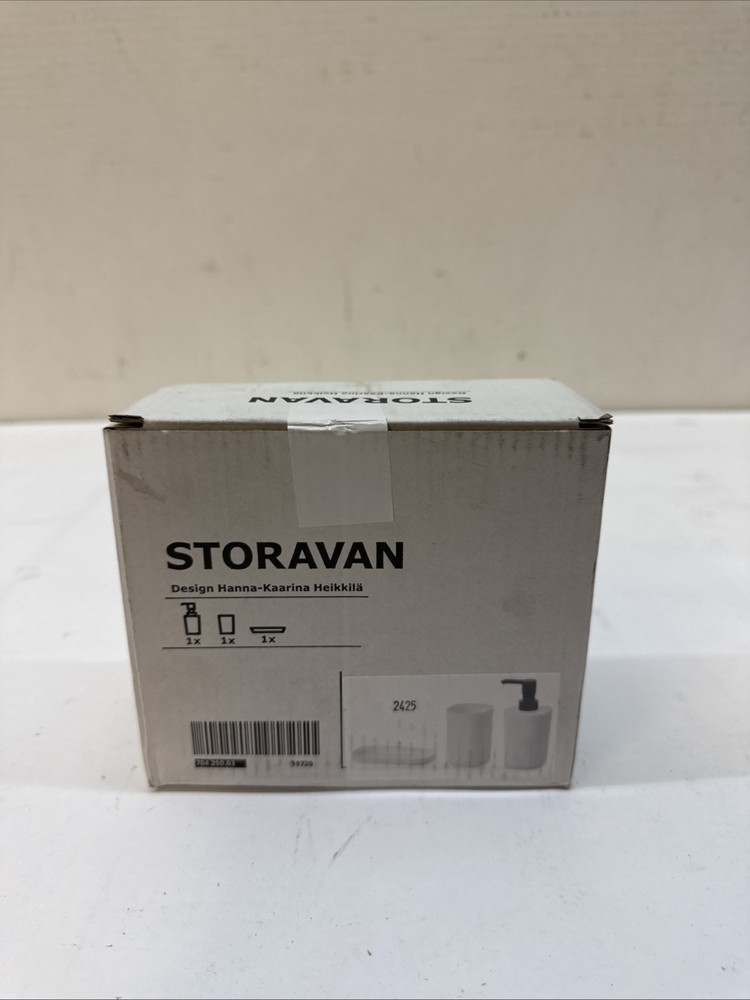 IKEA STORAVAN 3-Piece Bathroom Set White  704.290.03