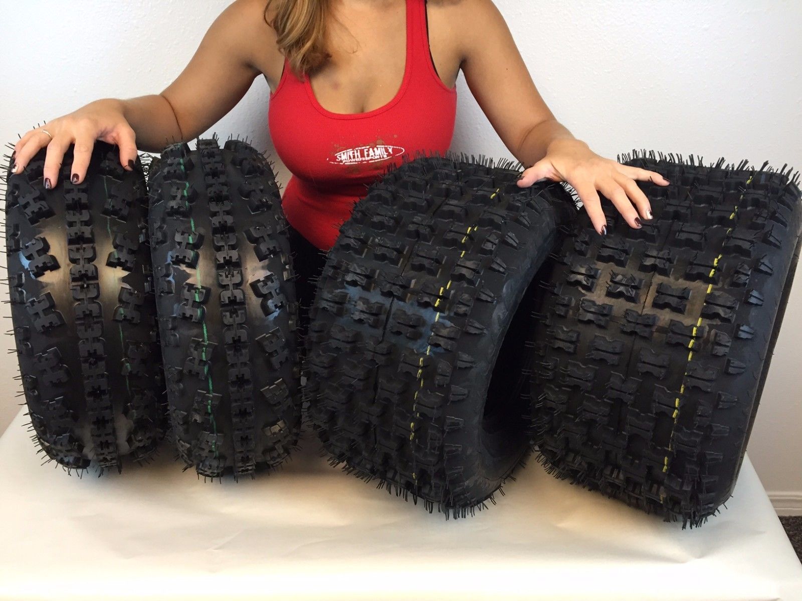 21x7-10 & 20x10-9 NEW ATV TIRE SET (All 4 Tires) Yamaha Raptor 660 700 700R