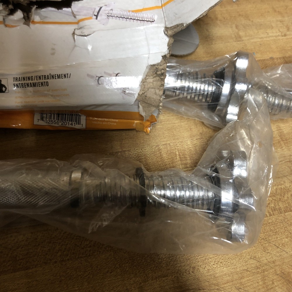 Pair CAP 14" Standard 1" Dumbbell Handle Weight Adjustable Solid Chrome Barbell