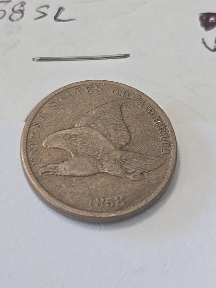 1858 Flying Eagle Penny Cent SL VG Listing 1