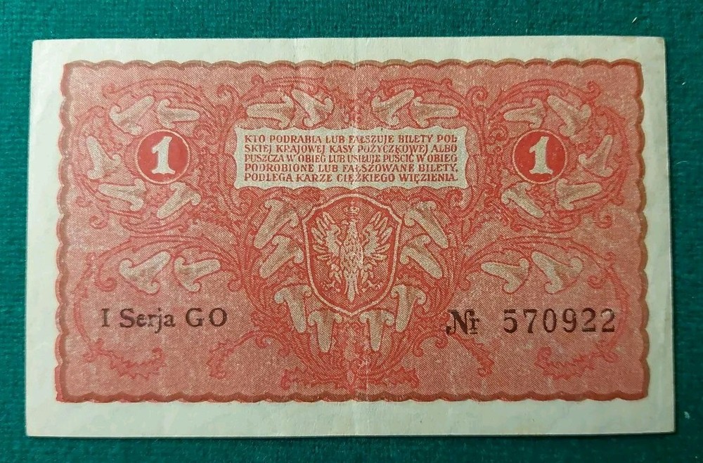 1919 Poland 1 marka polska
