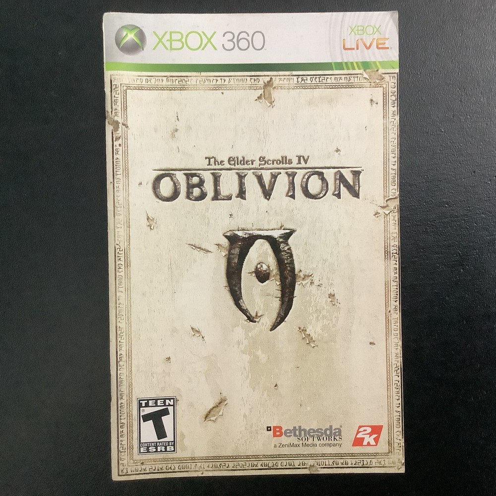Elder Scrolls IV: Oblivion Microsoft Xbox 360 Instruction Manual Only