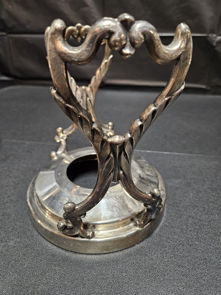 VINTAGE Birmingham Silver Co Silver on Copper Tilting Teapot on Stand w Warmer