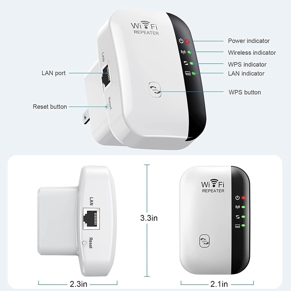 Wireless Internet Booster 5000sqft Ethernet Port