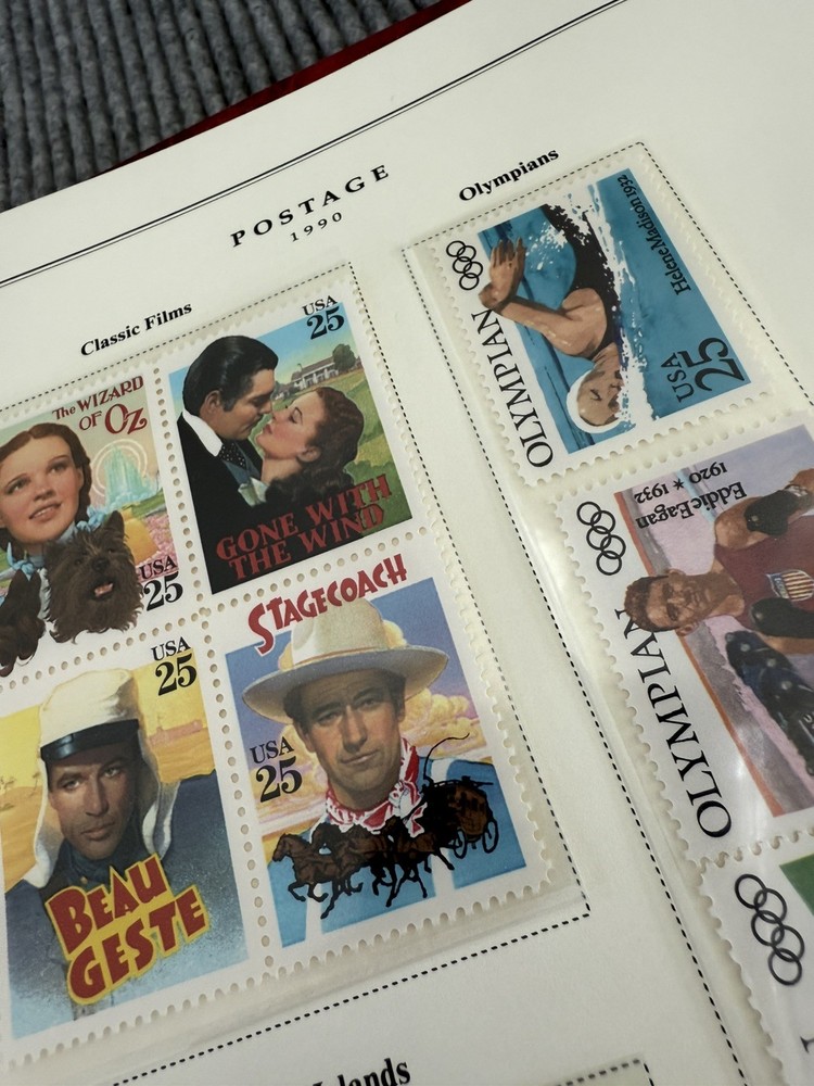 Scott US Platinum Hingeless Album & Slip Case $101+ FV - 299 Stamps - VOLUME 7