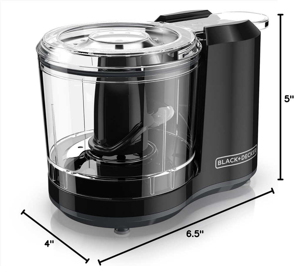 Black 1.5 Cup Chopper with Stay-Sharp Blade