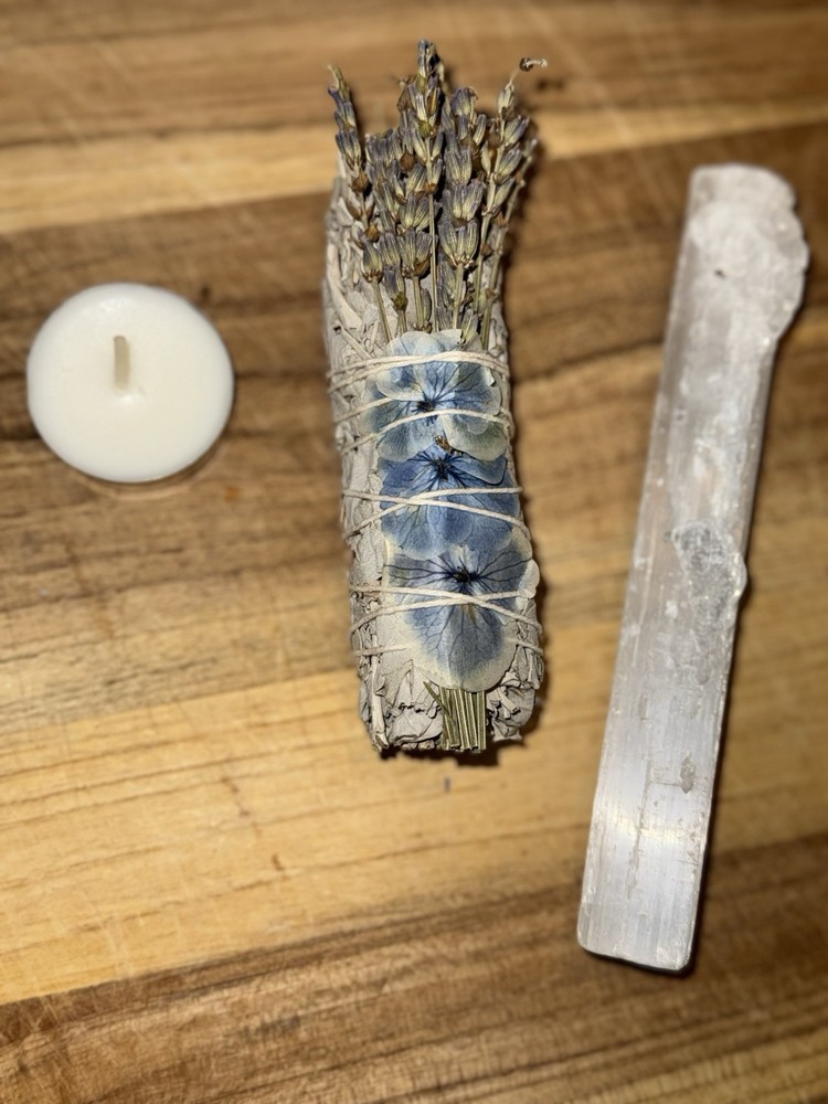 Sage Bundle with Dried Flowers