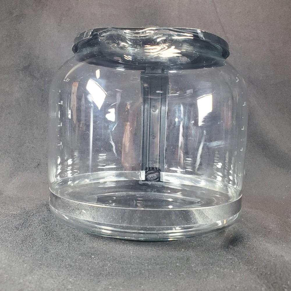 Glass Coffee Pot 12 Cups Black Lid Handle