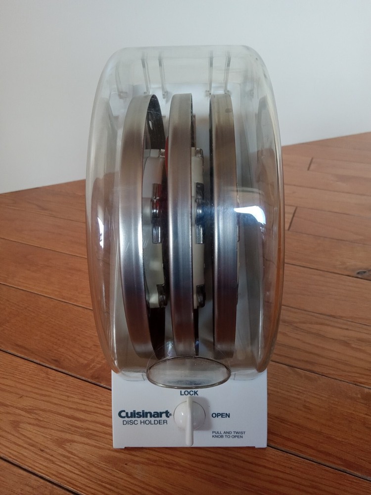 CUISINART Food Processor Safety Disc Holder w Lock - Includes 3 Processor Discs
