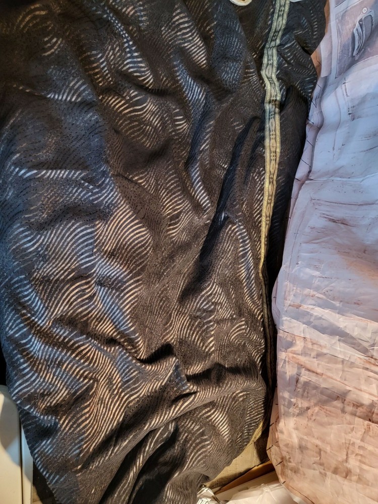 Arabic fur gold black robe